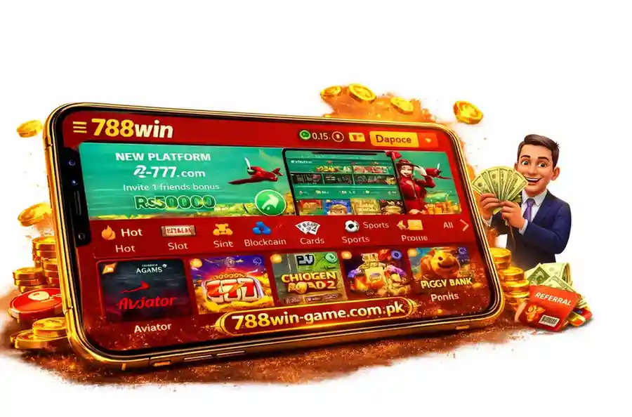788 Win Platform Interface on Mobile – Game Dashboard Preview